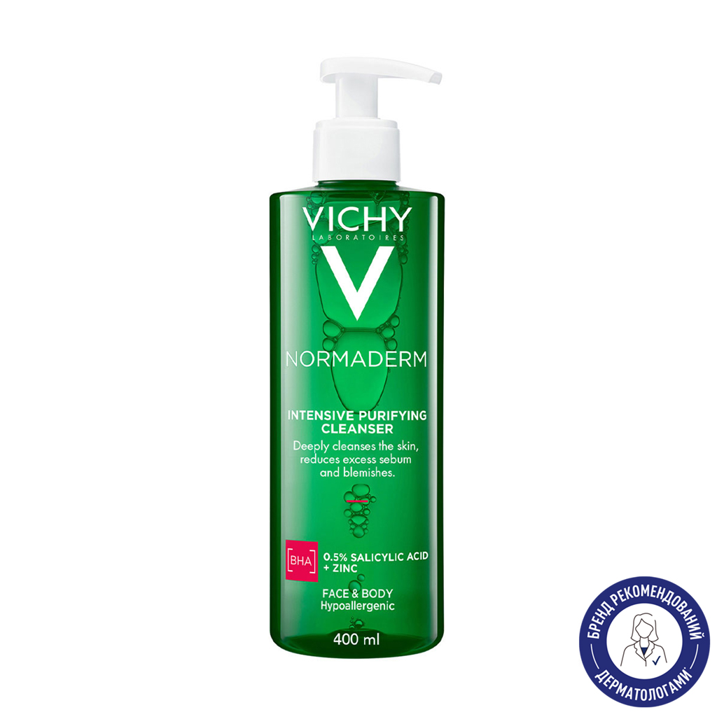 Гель Vichy Normaderm Phytosolution Intensive Purifying Gel для глибокого очищення жирної, схильної до недоліків шкіри, 400 мл